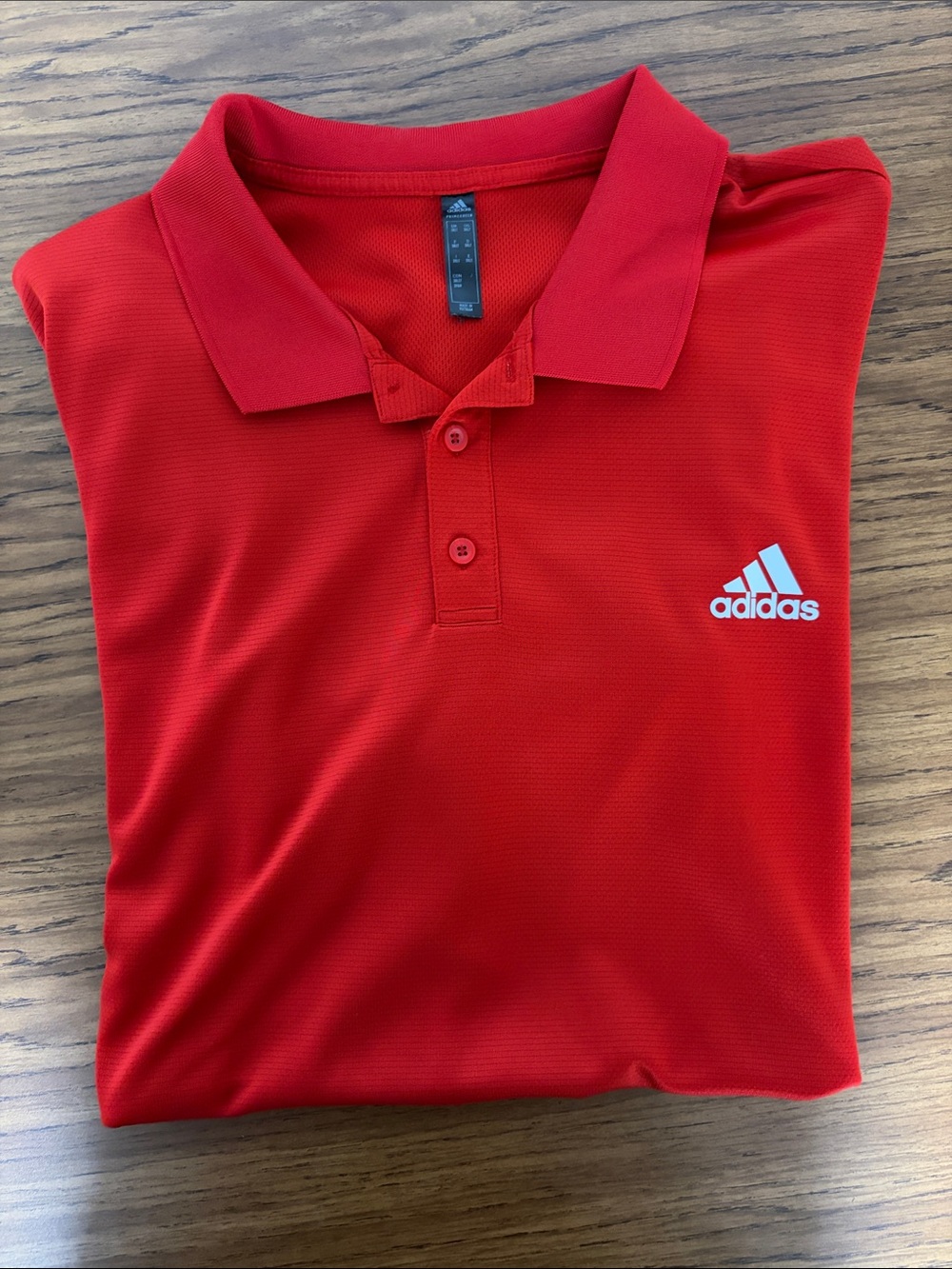 adidas Men’s Red Polo with White Logo